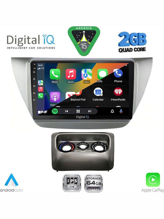Digital IQ Car Audio System for Mitsubishi Lancer 2000-2007 (Bluetooth/USB/WiFi/GPS/Apple-Carplay/Android-Auto) with Touch Screen 9"