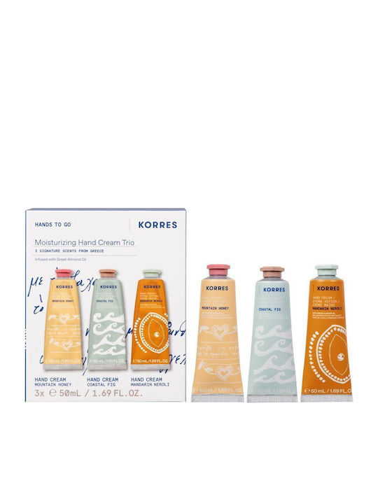 Korres Hand Cream Trio Комплект за грижа за кожата за Хидратация 3бр