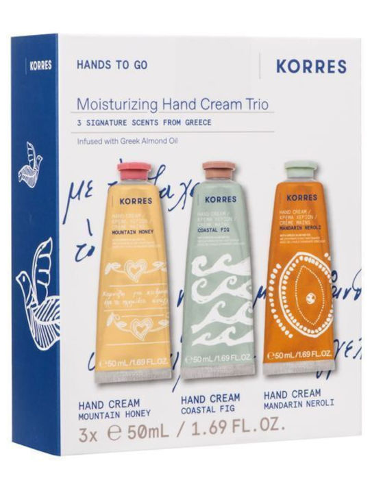 Korres Hand Cream Trio Комплект за грижа за кожата за Хидратация 3бр
