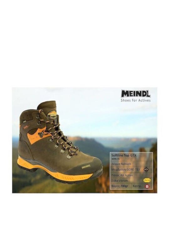 Meindl Softline Top Încălțăminte De Drumeție Pentru Bărbați Gore-Tex Portocalii