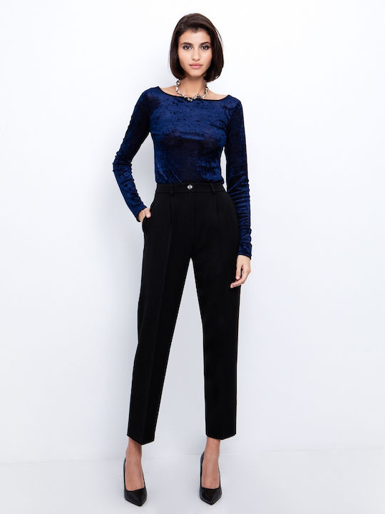 Blouse Tunique En Velours - Made In Italy - Taille Unique - Occasion Très Bon état - Kaki