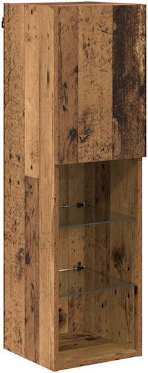 Unitate TV pentru sufragerie Old Wood cu iluminare L100xA30xÎ40cm