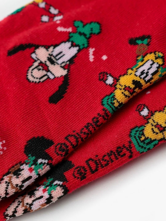 Disney Christmas Socks Red