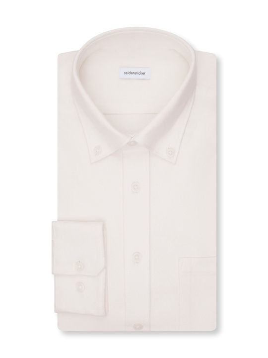Long-sleeved Cotton Shirt Ecru