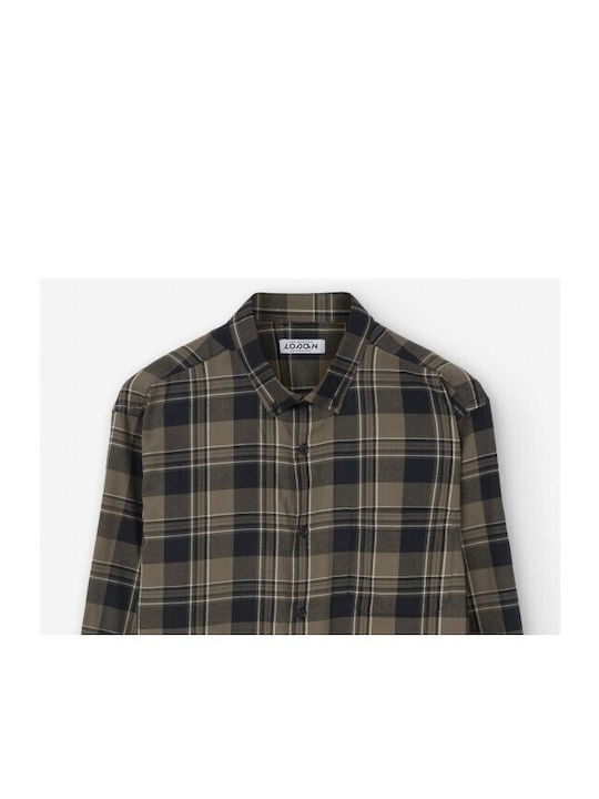 Langärmlig Hemd Khaki