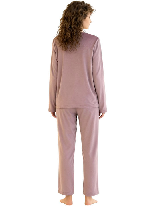Mihra Winter Women's Pyjama Set Lilac