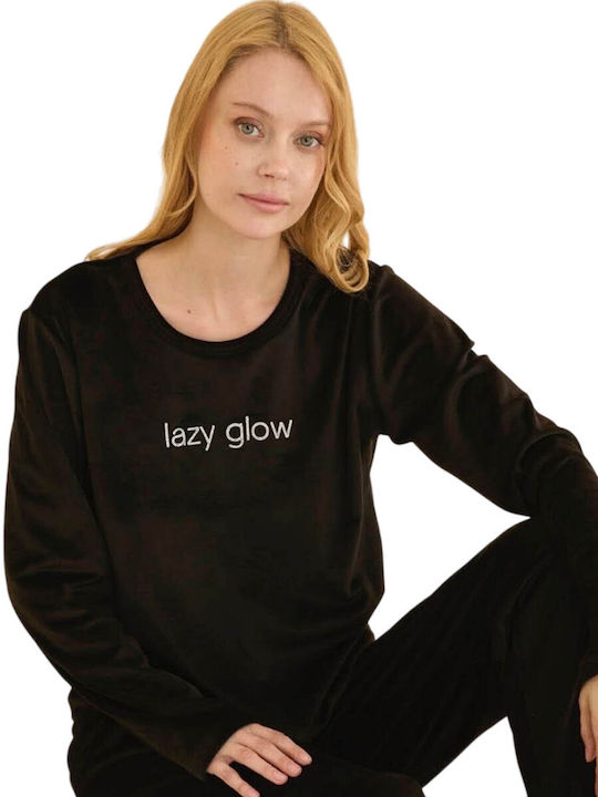 Mihra Winter Women's Pyjama Set Anthracite