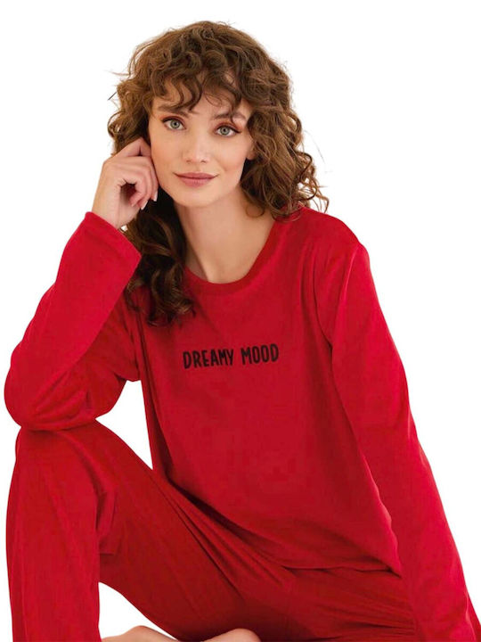 Mihra Winter Women's Pyjama Set Red