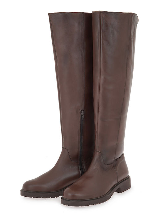 Leather Women's Boots Brown