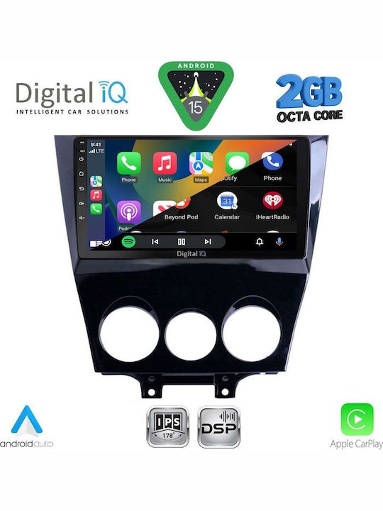 Digital IQ Car Audio System for Mazda RX-8 2008-2014 (Bluetooth/USB/WiFi/GPS/Apple-Carplay/Android-Auto) with Touch Screen 9"