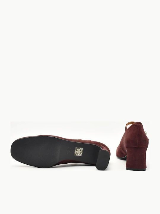 Leather Burgundy Heels