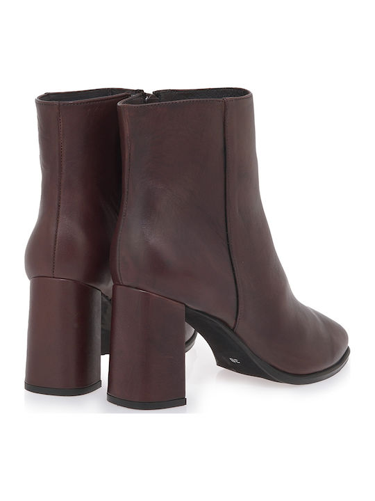 Leder Stiefeletten Damen Braun
