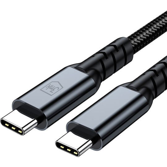 3MK Braided Thunderbolt 4 Cable 240W Μαύρο 1m