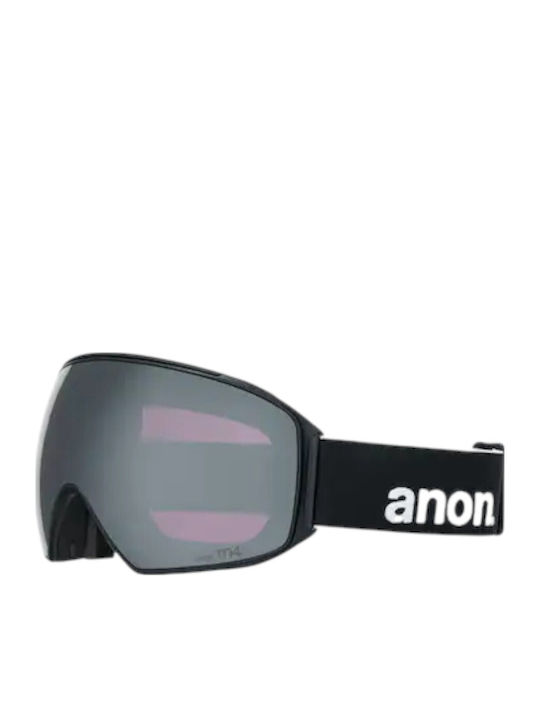 Anon Μάσκα Σκι & Snowboard Ενηλίκων Μαύρη με Φακό σε Μαύρο Χρώμα