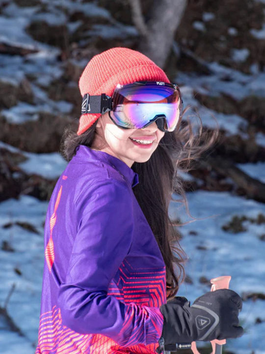 Matt Μάσκα Σκι & Snowboard Ενηλίκων Πολύχρωμη με Φακό σε Πολύχρωμο Χρώμα