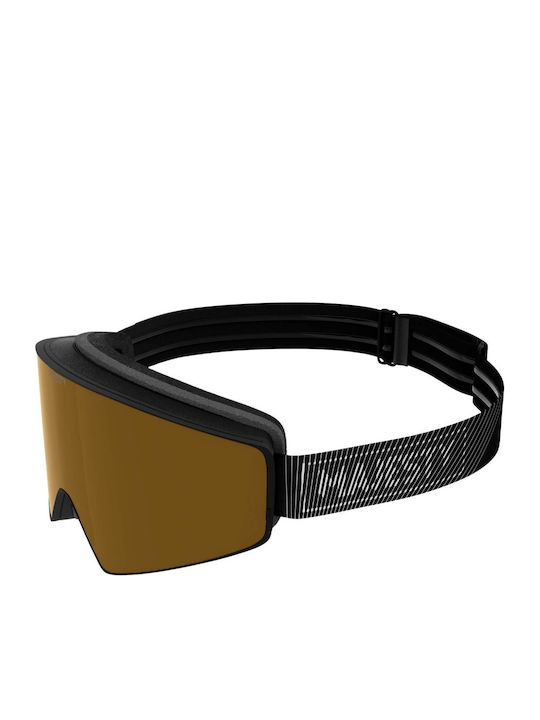 Majesty Ski & Snowboard Goggles Kids Black with Lens in Black Color