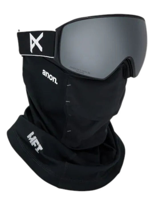Anon Μάσκα Σκι & Snowboard Ενηλίκων Μαύρη με Φακό σε Μαύρο Χρώμα
