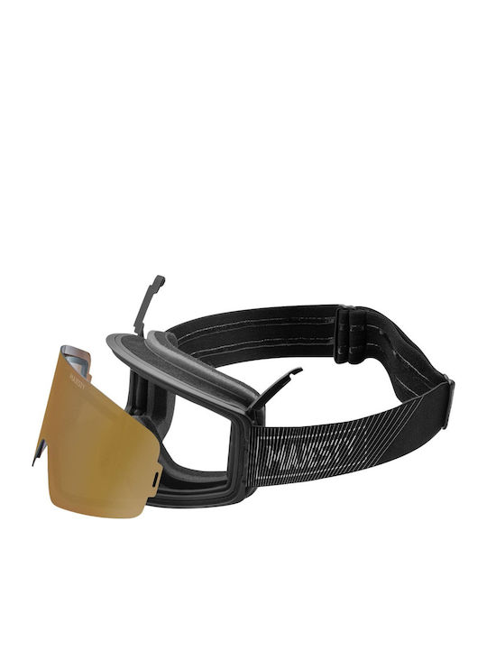Majesty Ski & Snowboard Goggles Kids Black with Lens in Black Color
