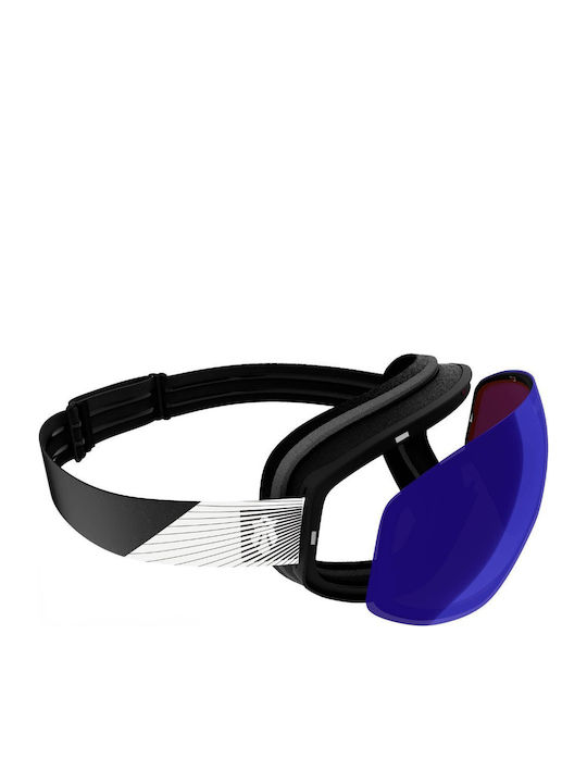 Majesty Force Μάσκα Σκι & Snowboard Ενηλίκων Μαύρη με Φακό σε Μαύρο Χρώμα