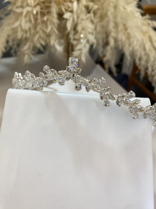 Lilac Beautiful Bridal Tiara Platinum Plated Genuine Zircon Of Exceptional Clarity