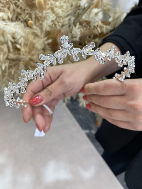 Lilac Beautiful Bridal Tiara Platinum Plated Genuine Zircon Of Exceptional Clarity