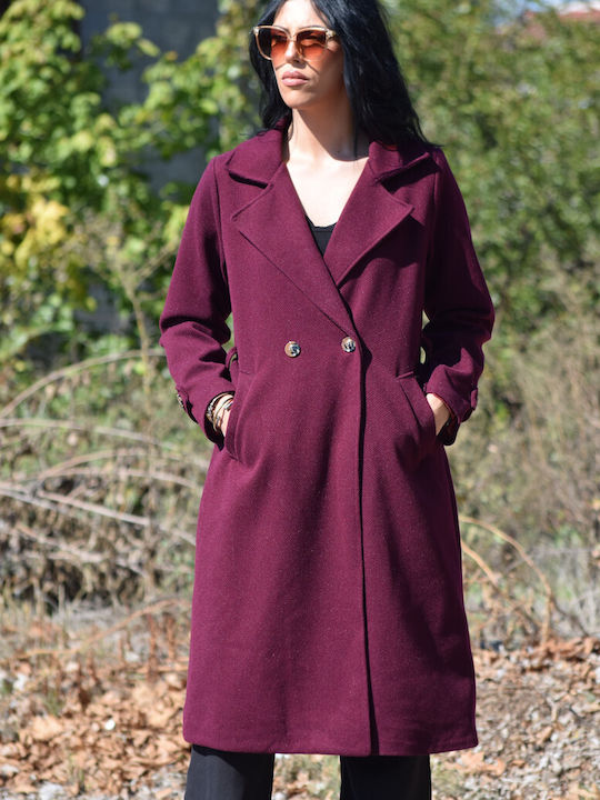 Women's Brown Coat with Belt