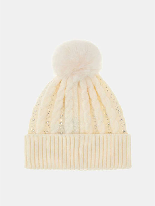 Beanie Beanie Knitted in White color
