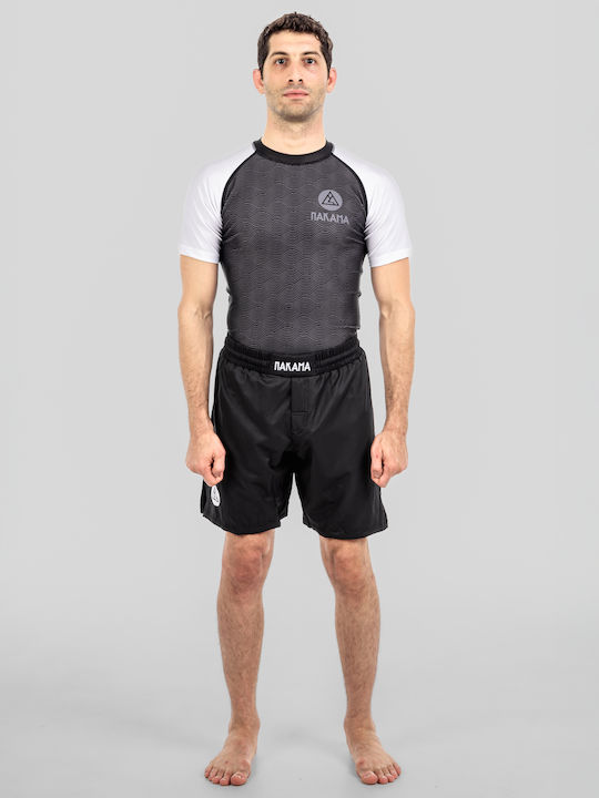 Nakama Bărbați Cu mânecă scurtă Tricou NF00024-WH pentru Jiu-Jitsu Neagră