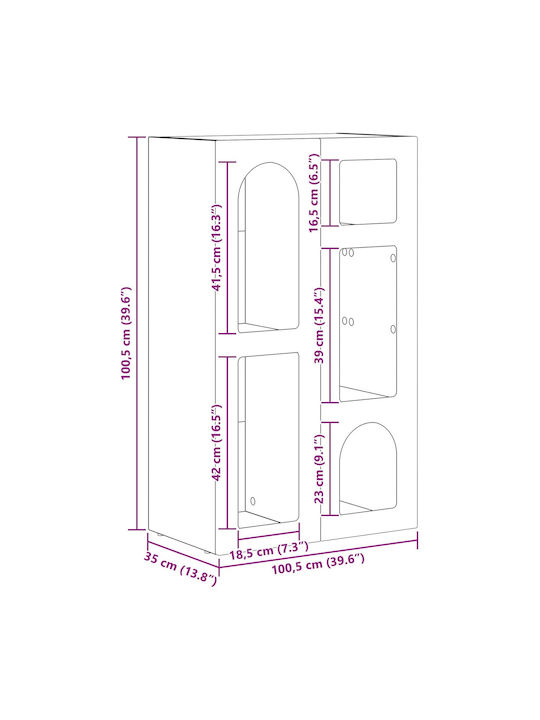 Cabinet Storage Wooden L59xW35xH100.5cm