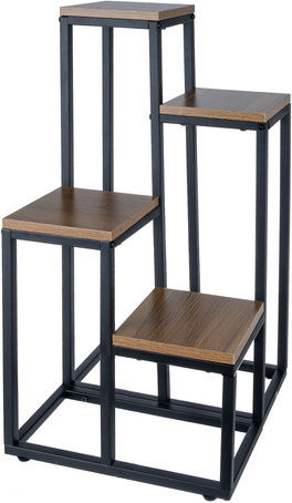 Βάση Γλάστρας Μεταλλική Μαύρη 38.5x34.5x34.5εκ.