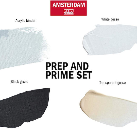 Λευκό Γκέσο Προετοιμασίας Amsterdam Gesso Primer 120 Ml
