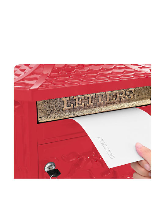 vidaXL Office Waste Bin Red 15.5x44x40.5cm