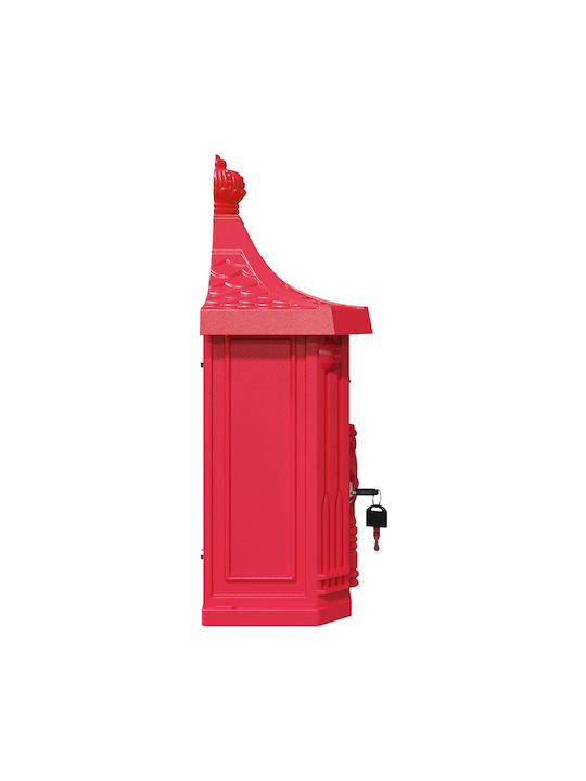 vidaXL Office Waste Bin Red 15.5x44x40.5cm