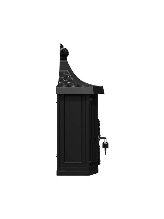 vidaXL Coș de gunoi de birou Negru 15.5x44x40.5cm