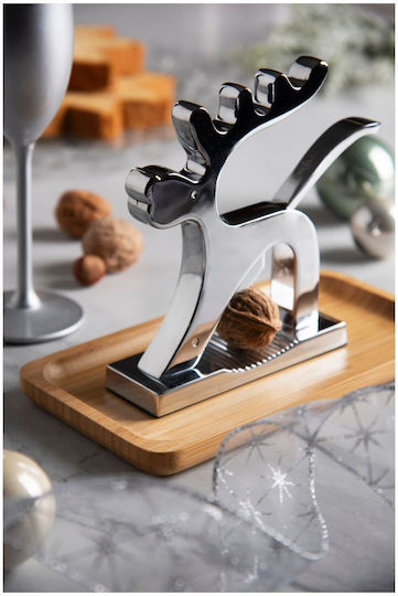 Excelsa Nutcracker de Crăciun Argintiu din Metal