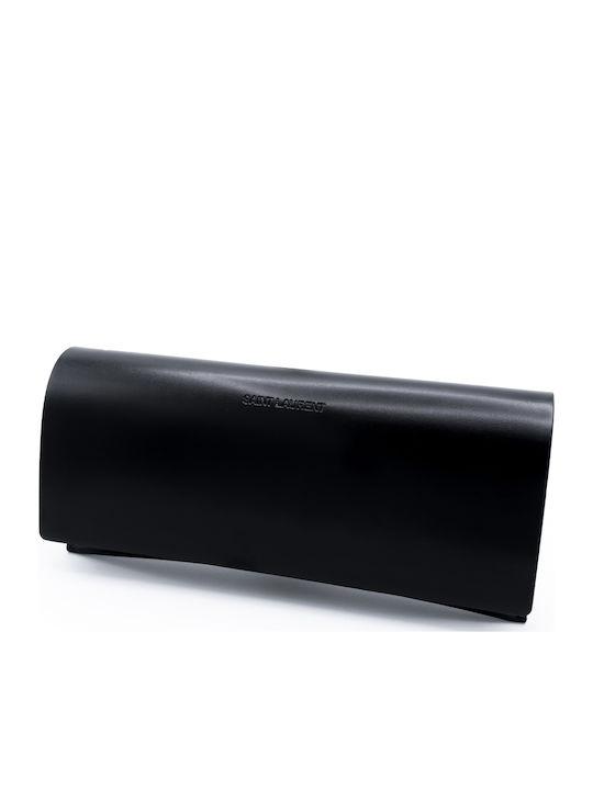 Ysl Unisex Sunglasses with Black Plastic Frame and Black Lens
