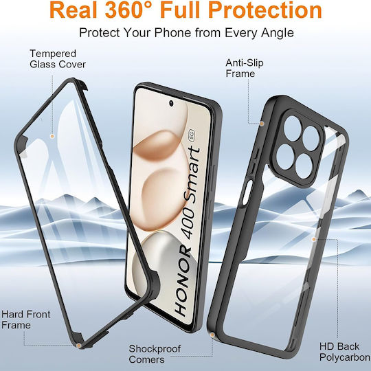 Techsuit ColorVerse 360 Full Cover Silicone Black (Honor 400 Smart 4G / X7d 4G / 400 Smart 5G)