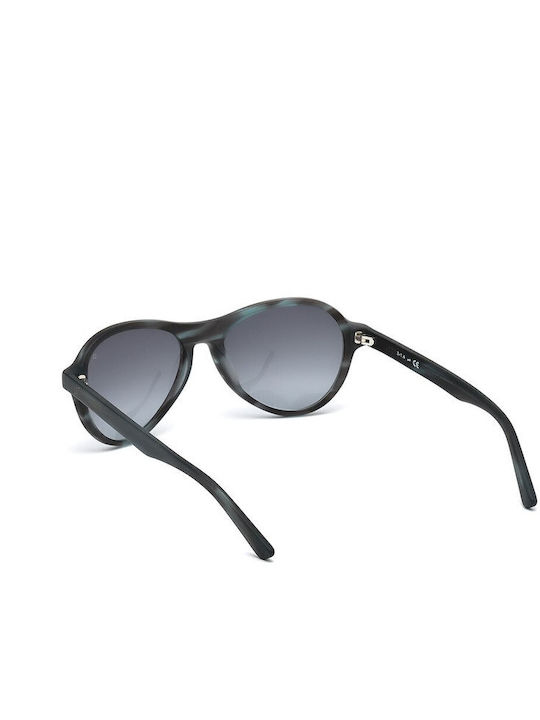 Web Unisex Sunglasses with Gray Plastic Frame and Gray Gradient Lens WE0128 79W