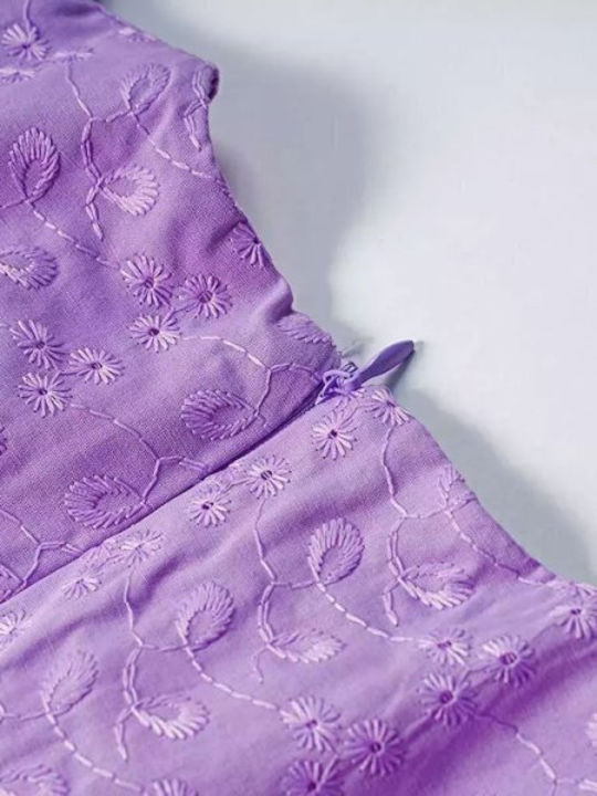 Children's Dress Short Sleeve Lilac