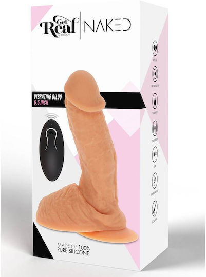 ToyJoy Get Real Naked Realistic Vibrator with Remote Control 17cm Beige