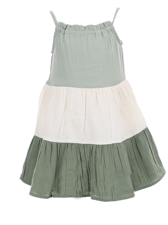 Kinderkleid Ärmellos Haki