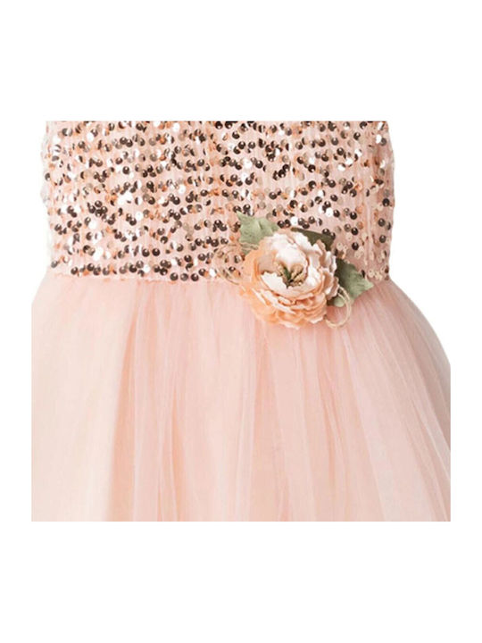 Children's Dress Sleeveless Tulle Pink