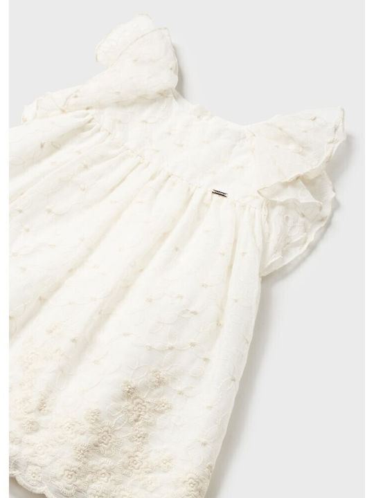 Kinderkleid Ärmellos Ecru