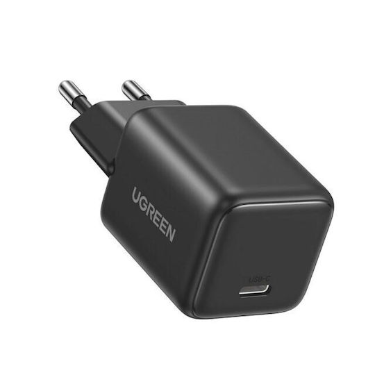 Ugreen Зарядно без кабел GaN с USB-C порт 30W Power Delivery / Quick Charge 4.0 Сив (X513)