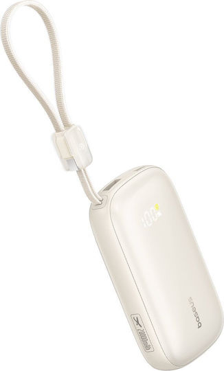 Baseus EnerFill FC21 QPow3 Ultra Външна Батерия 20000mAh 22.5W с USB-A Изходен Порт Power Delivery / Бързо Зареждане Бежова