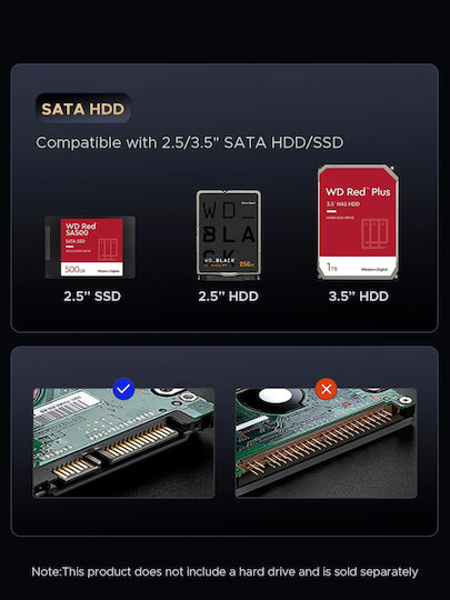 Orico Сторидж HDD/M.2 Док 2 Гнезда Офлайн Клониране 2.5 3.5 M.2 NVMe USB-C/USB-A IT28E-C-EU-GY
