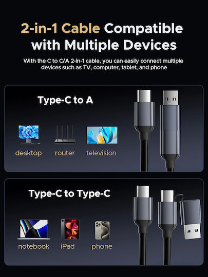 Orico Сторидж HDD/M.2 Док 2 Гнезда Офлайн Клониране 2.5 3.5 M.2 NVMe USB-C/USB-A IT28E-C-EU-GY