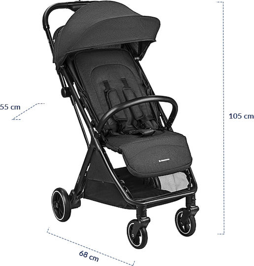 Kikka Boo Lauren Καρότσι Μωρού Kατάλληλο για Nεογέννητο Dark Grey 7.4kg