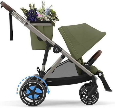 Cybex Gazelle S Baby Stroller Suitable for Newborn Moss Green 12.6kg