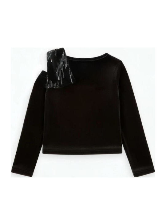 Kids Long-Sleeved Black Blouse